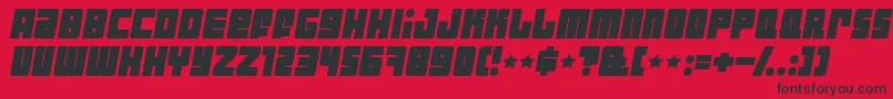 Industbi Font – Black Fonts on Red Background