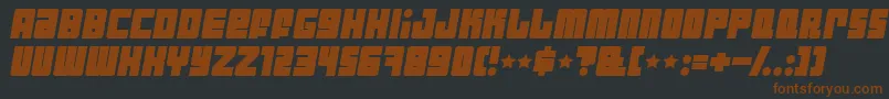 Industbi Font – Brown Fonts on Black Background