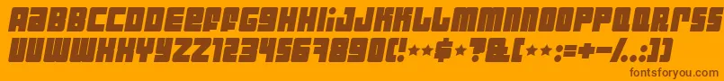 Industbi Font – Brown Fonts on Orange Background