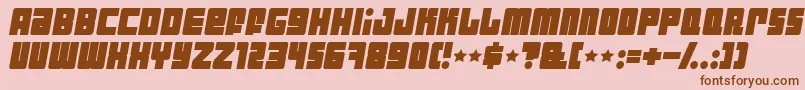 Industbi Font – Brown Fonts on Pink Background