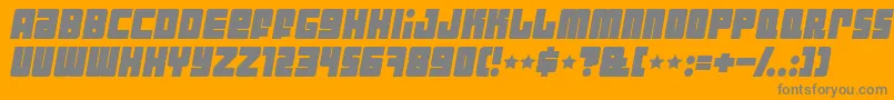 Industbi Font – Gray Fonts on Orange Background