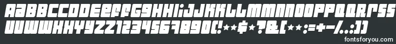 Industbi-fontti – valkoiset fontit mustalla taustalla