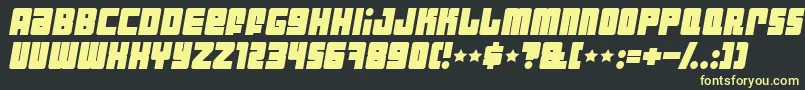 Industbi Font – Yellow Fonts on Black Background