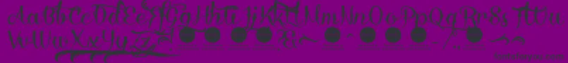 Шрифт DemoDelinquente – чёрные шрифты на фиолетовом фоне