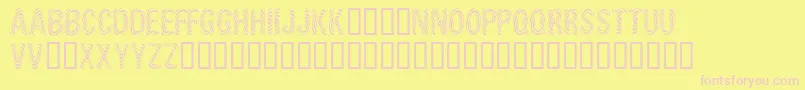 Idsus Font – Pink Fonts on Yellow Background