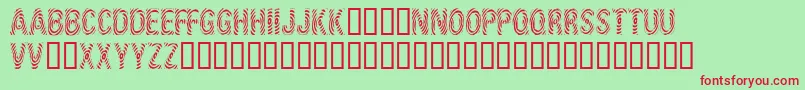 Idsus Font – Red Fonts on Green Background