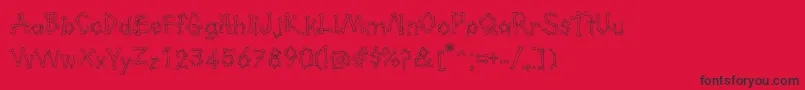 Kavernosa Font – Black Fonts on Red Background