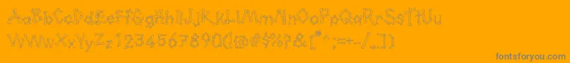 Kavernosa Font – Gray Fonts on Orange Background