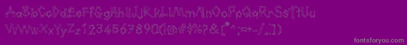 Kavernosa Font – Gray Fonts on Purple Background