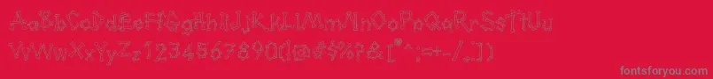 Kavernosa Font – Gray Fonts on Red Background