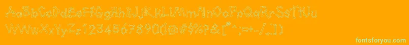 Kavernosa Font – Green Fonts on Orange Background