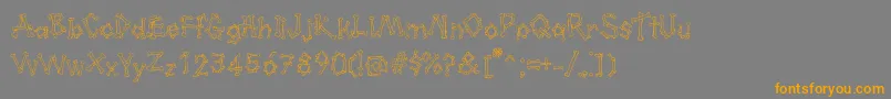 Kavernosa Font – Orange Fonts on Gray Background