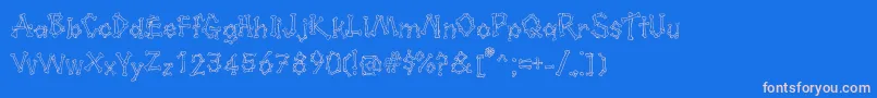 Kavernosa Font – Pink Fonts on Blue Background