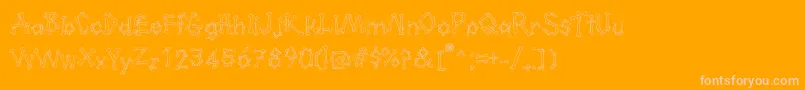 Kavernosa Font – Pink Fonts on Orange Background