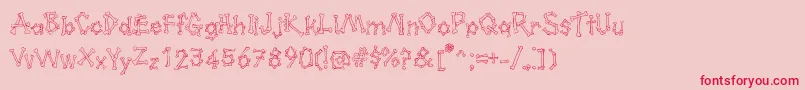 Kavernosa Font – Red Fonts on Pink Background