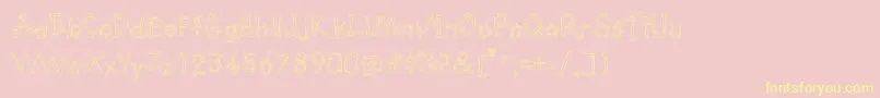 Kavernosa Font – Yellow Fonts on Pink Background