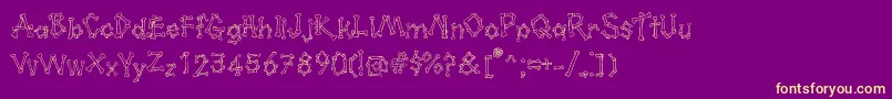 Kavernosa Font – Yellow Fonts on Purple Background