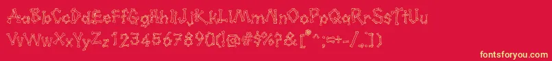 Kavernosa Font – Yellow Fonts on Red Background