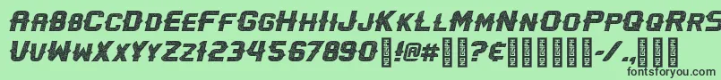 OliviaspursRegular Font – Black Fonts on Green Background