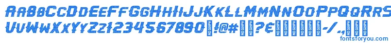 Шрифт OliviaspursRegular – синие шрифты на белом фоне