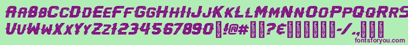OliviaspursRegular Font – Purple Fonts on Green Background