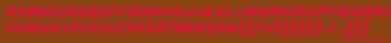 OliviaspursRegular Font – Red Fonts on Brown Background