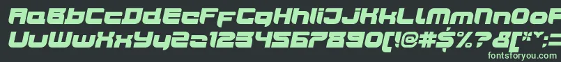 JoyriderUltraitalic Font – Green Fonts on Black Background