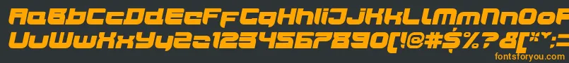 Шрифт JoyriderUltraitalic – оранжевые шрифты на чёрном фоне