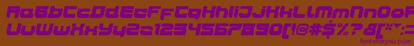 JoyriderUltraitalic Font – Purple Fonts on Brown Background