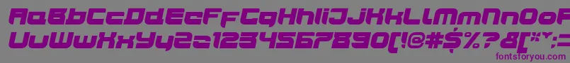 JoyriderUltraitalic-fontti – violetit fontit harmaalla taustalla