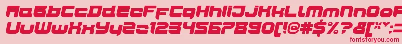 フォントJoyriderUltraitalic – ピンクの背景に赤い文字