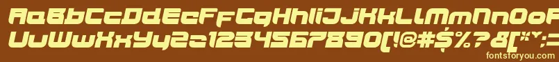 Шрифт JoyriderUltraitalic – жёлтые шрифты на коричневом фоне