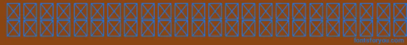 Czcionka RyodispstdHeavy – niebieskie czcionki na brązowym tle