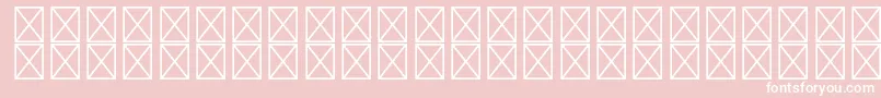 RyodispstdHeavy-fontti – valkoiset fontit vaaleanpunaisella taustalla