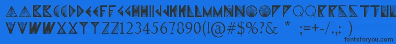 XPrism Font – Black Fonts on Blue Background