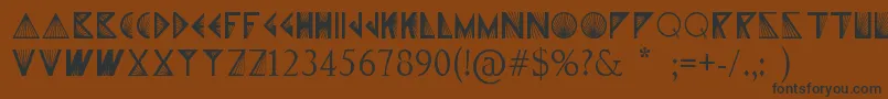 Шрифт XPrism – чёрные шрифты на коричневом фоне