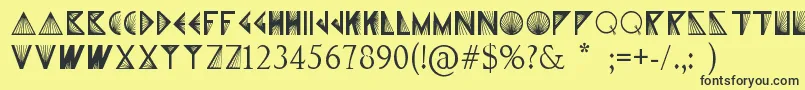 XPrism Font – Black Fonts on Yellow Background