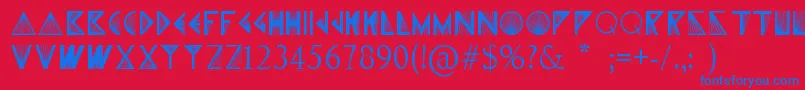 XPrism Font – Blue Fonts on Red Background