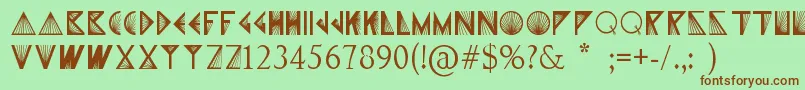 XPrism Font – Brown Fonts on Green Background