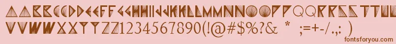 XPrism Font – Brown Fonts on Pink Background