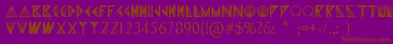 XPrism Font – Brown Fonts on Purple Background