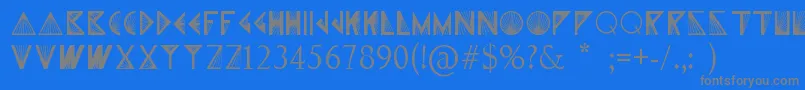 Шрифт XPrism – серые шрифты на синем фоне