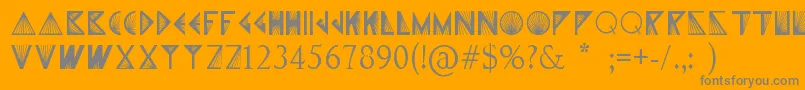 XPrism-fontti – harmaat kirjasimet oranssilla taustalla