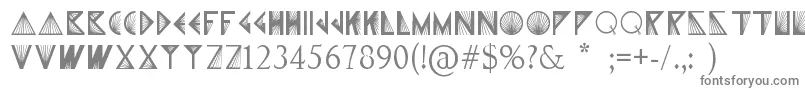 XPrism-fontti – harmaat kirjasimet valkoisella taustalla