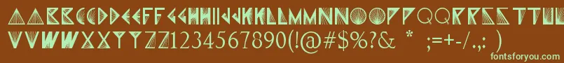 XPrism Font – Green Fonts on Brown Background