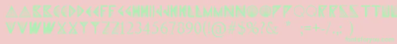 XPrism Font – Green Fonts on Pink Background