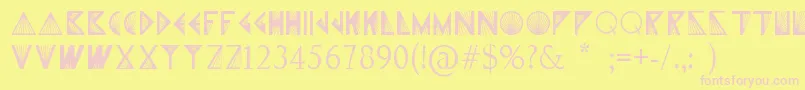 XPrism Font – Pink Fonts on Yellow Background