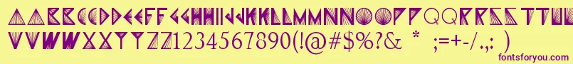 XPrism Font – Purple Fonts on Yellow Background