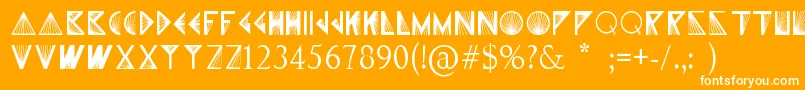 XPrism-fontti – valkoiset fontit oranssilla taustalla
