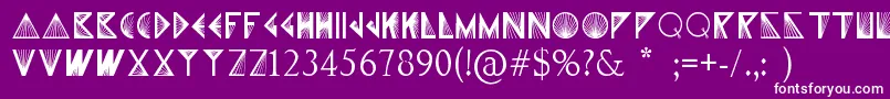 XPrism-fontti – valkoiset fontit violetilla taustalla